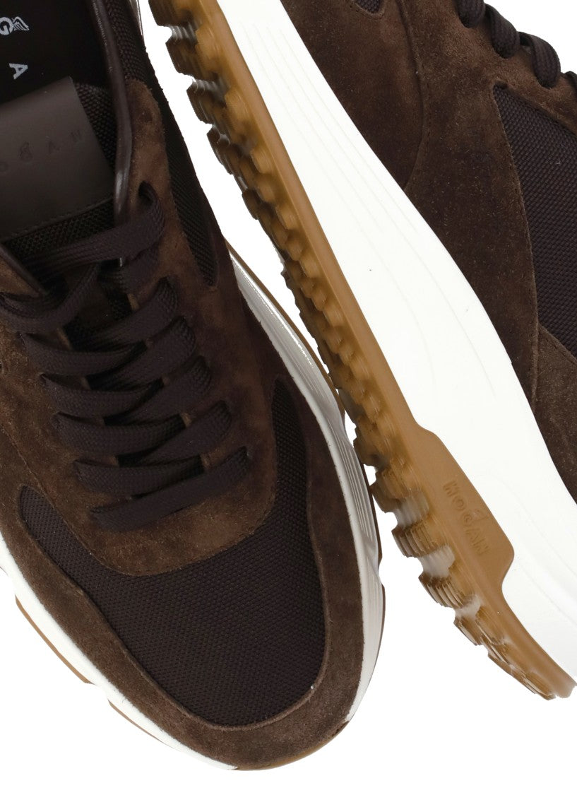 Hogan Brown Hyperligh Tech Fabric Sneakers