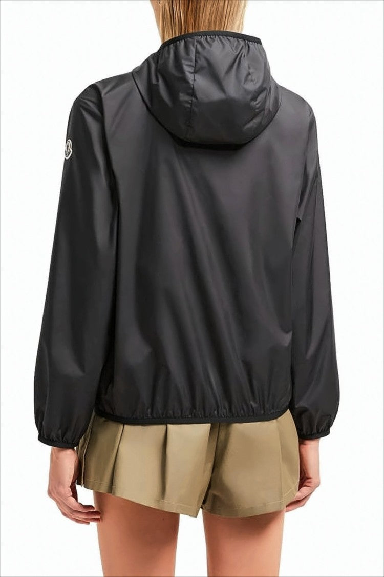 Moncler Lightweight Matte Finish Jacket With Hood And Zipper Closure