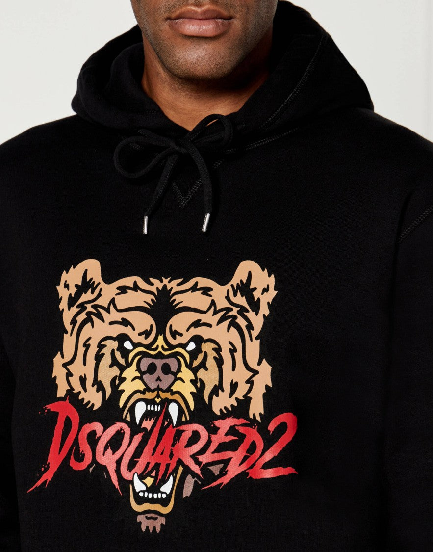 Dsquared2 Angry Bear Logo Cool Fit Hoodie