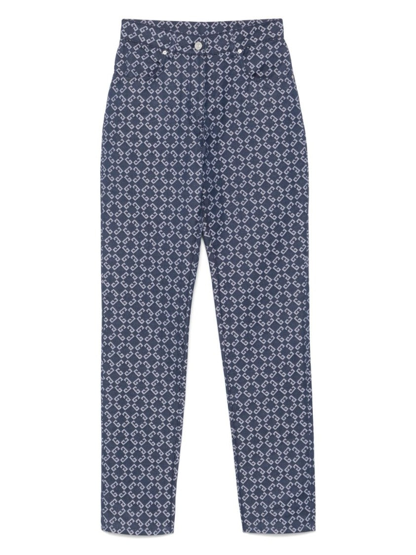 Givenchy High-Waisted Tapered Jeans With Distinctive Pattern