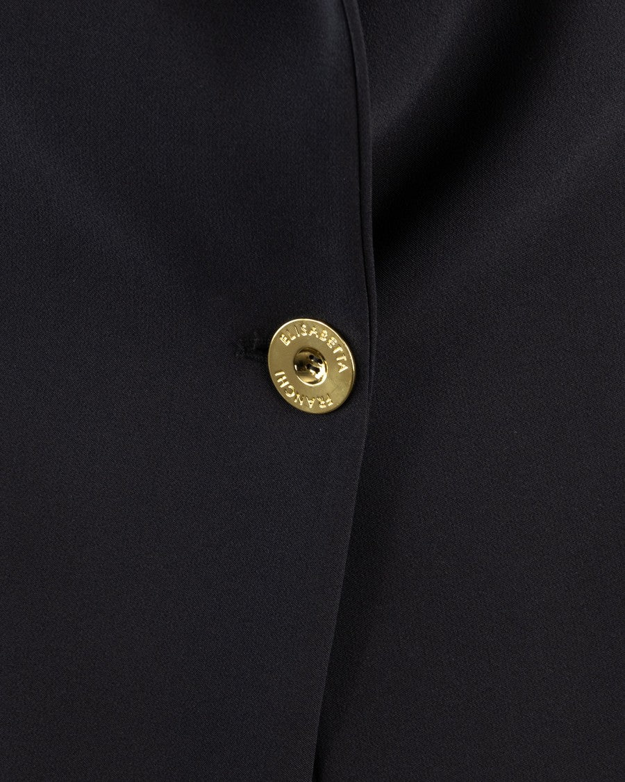 Elisabetta Franchi Black Lightweight Crepe Jacket