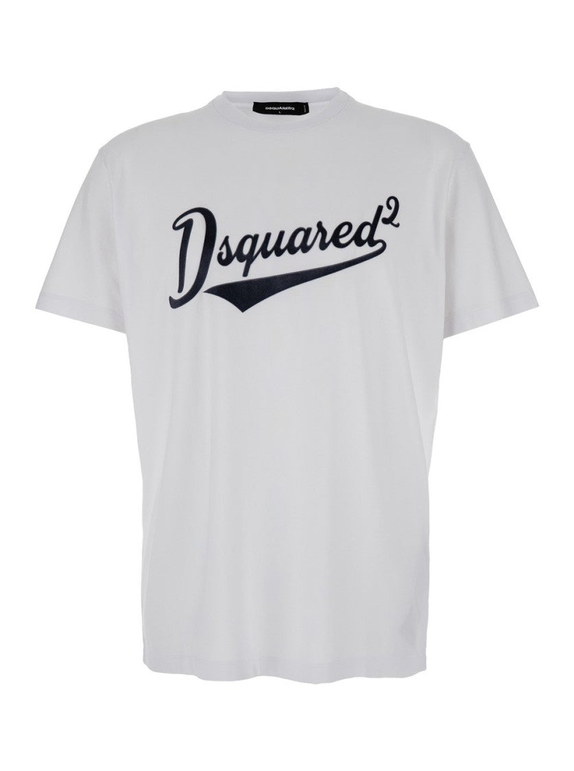 Dsquared2 Short-Sleeve T-Shirt With Bold Cursive Logo
