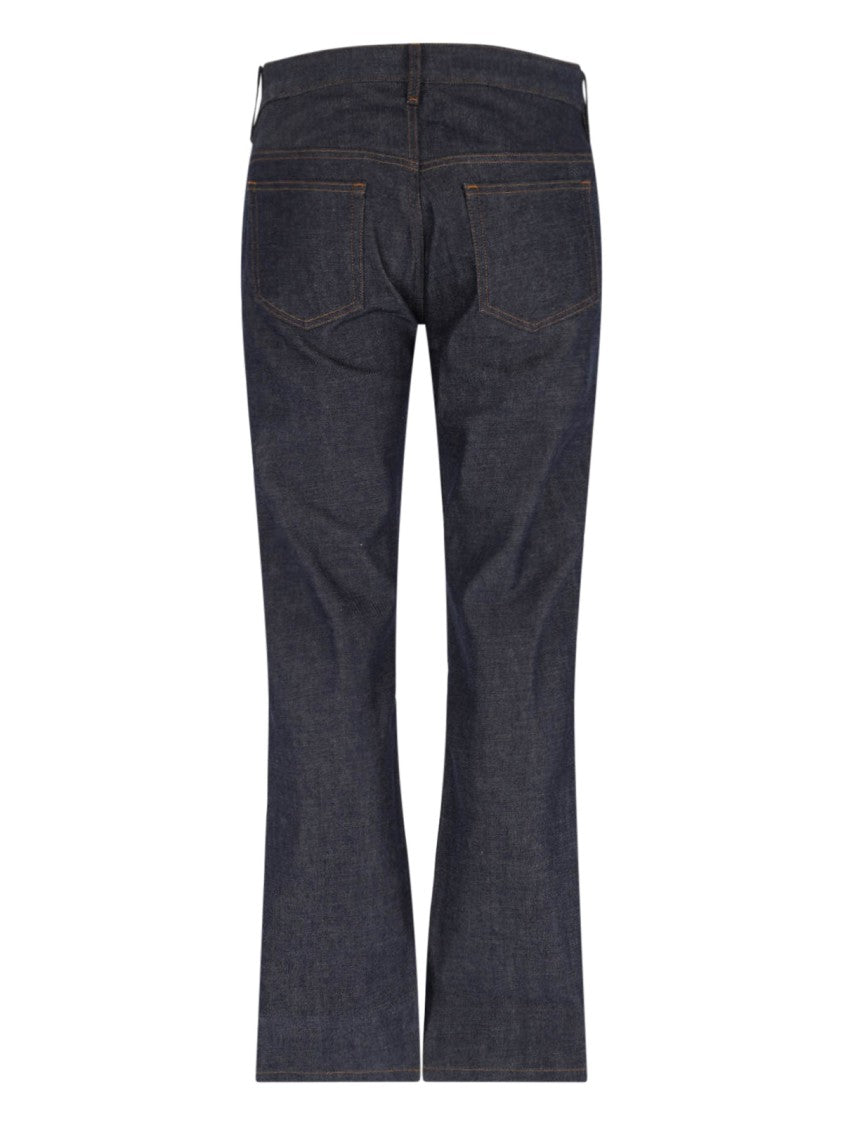 A.P.C. Blue High Waist Bootcut Denim Jeans
