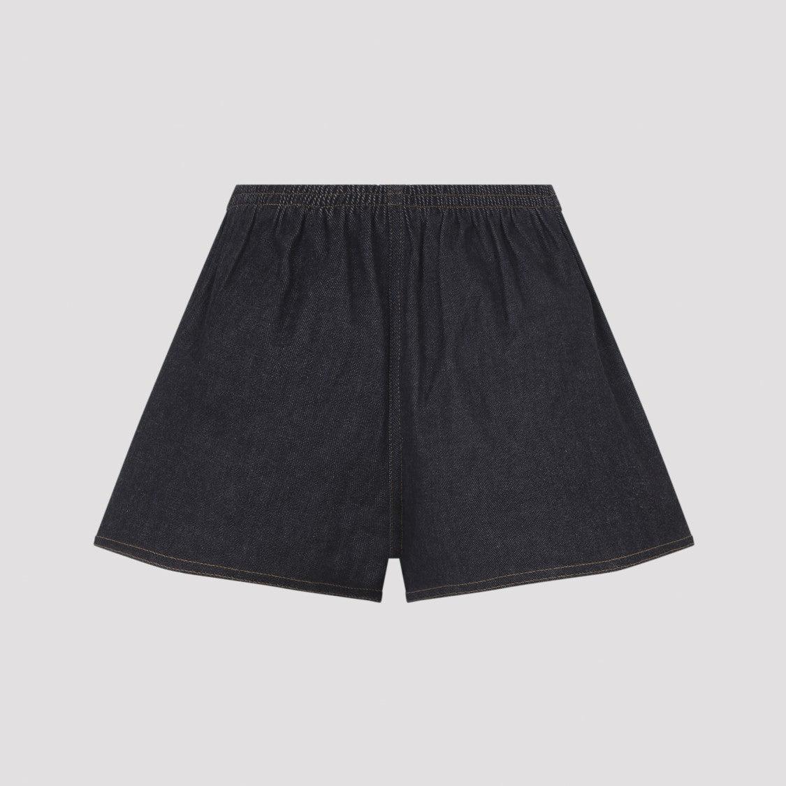 Jacquemus Flared High-Waisted Shorts In Dark Denim
