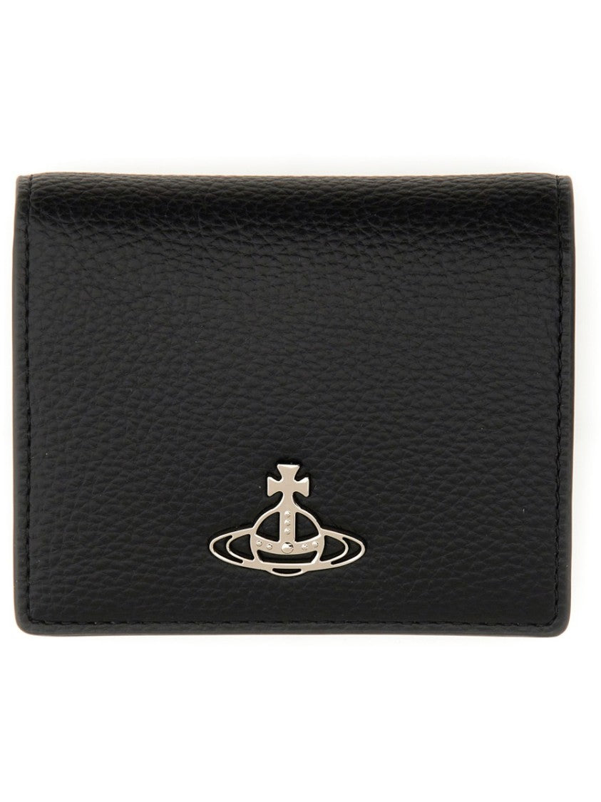 Vivienne Westwood Textured Black Logo Wallet