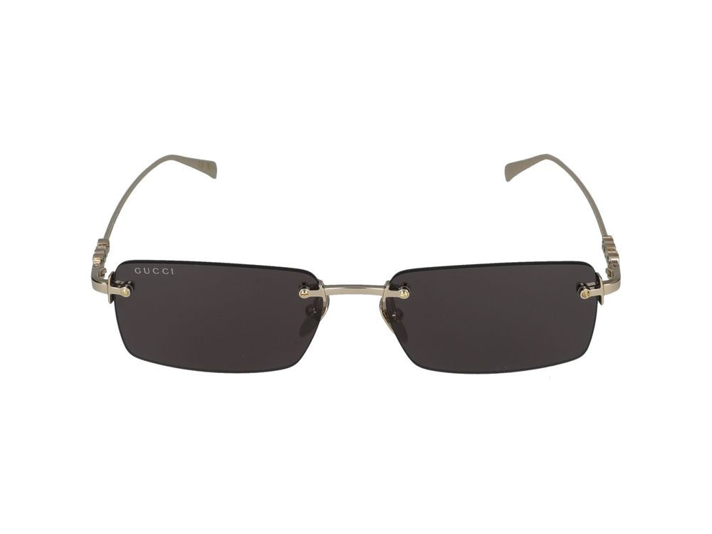 Gucci Gold Gold-Tone Metal Frame Sunglasses