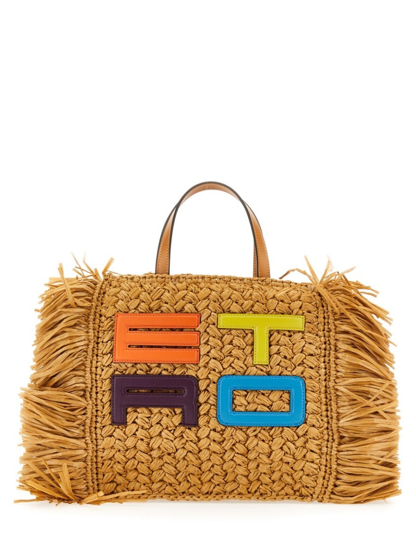 Etro Raffia Tote Bag