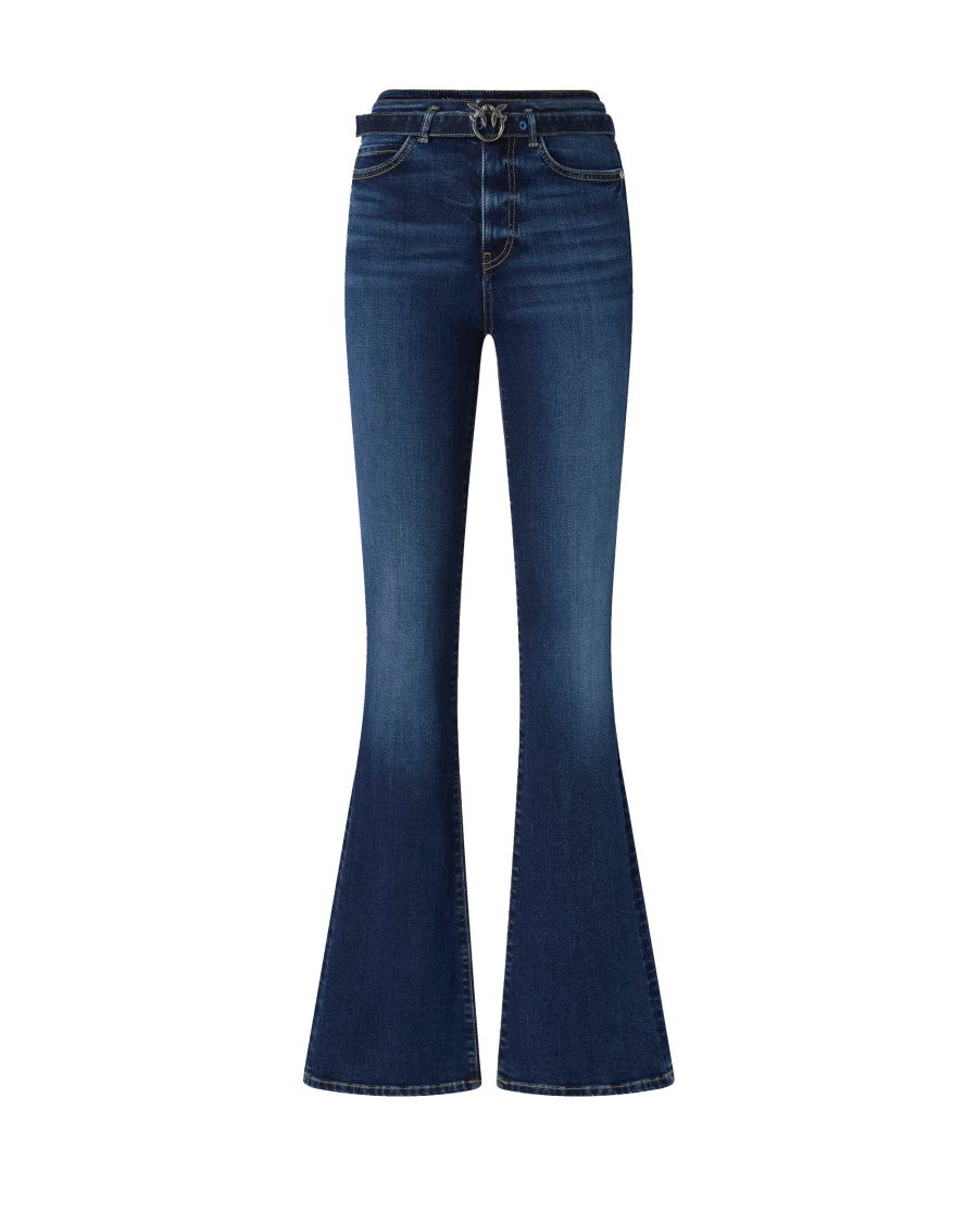 Pinko Power Stretch Flared Denim Jeans