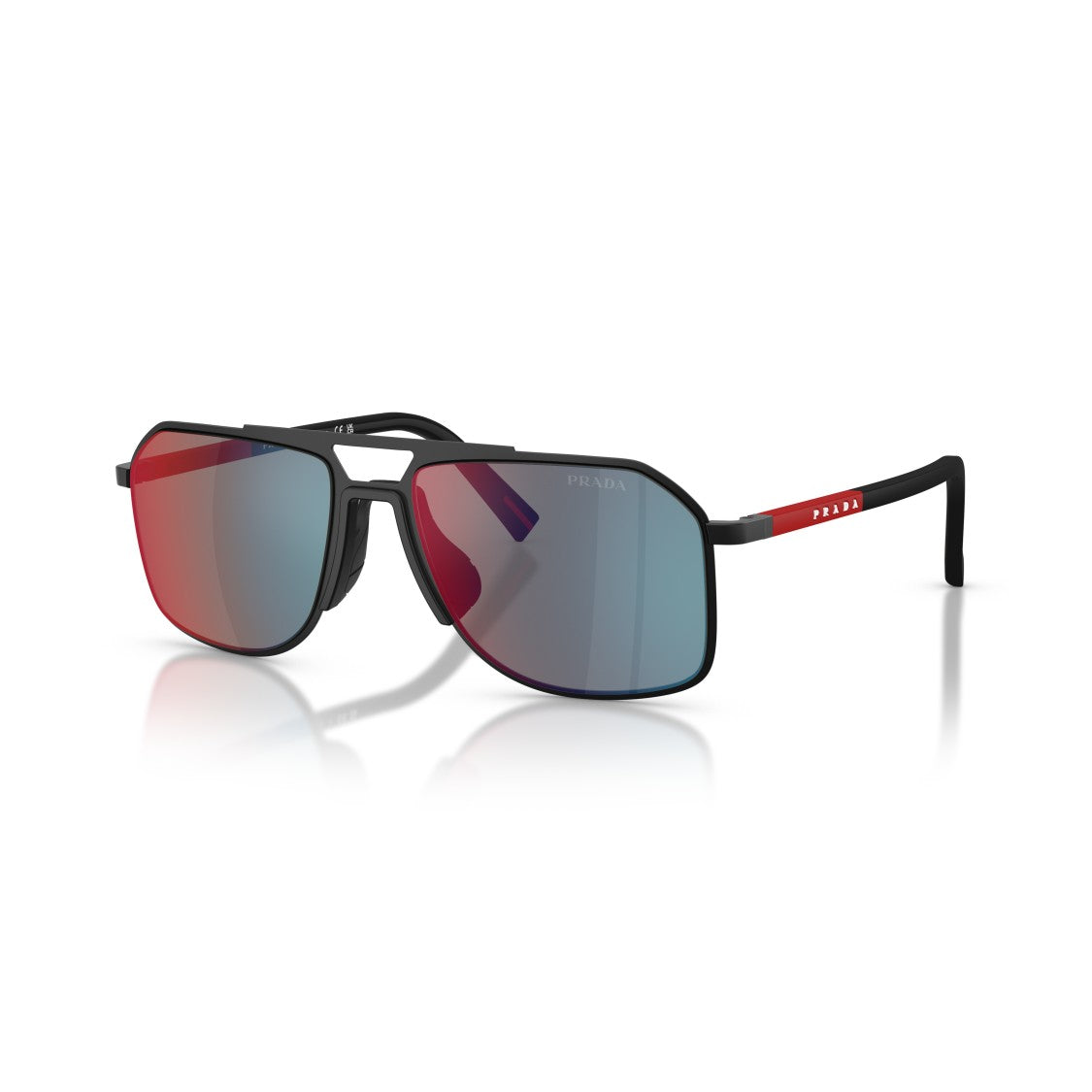 Prada Linea Rossa 0Ps B51s Double Bridge Metal Sunglasses