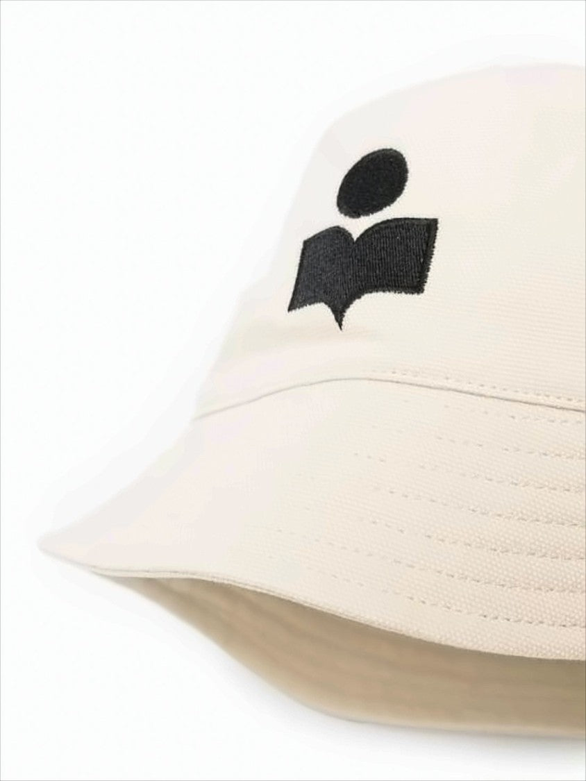 Isabel Marant Bucket Hat With Embroidered Logo And Textured Finish