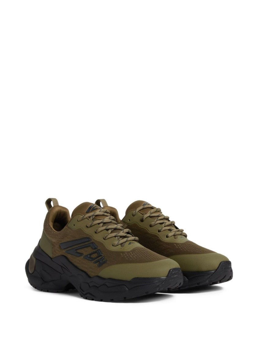 Dsquared2 Olive Green Mesh Sneakers