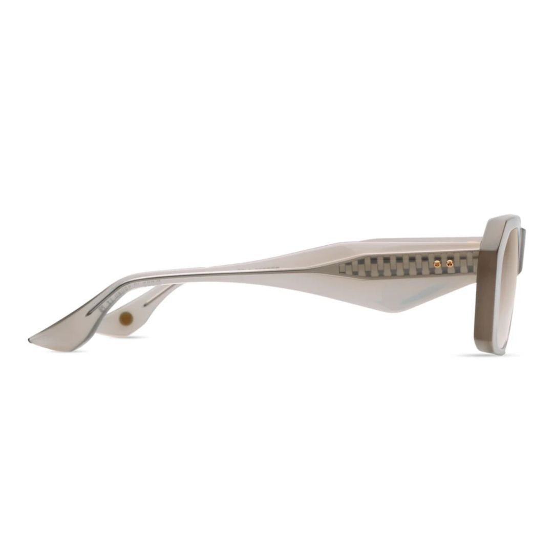 Dita Noxya Rectangular Gradient Sunglasses With Checkered Temples