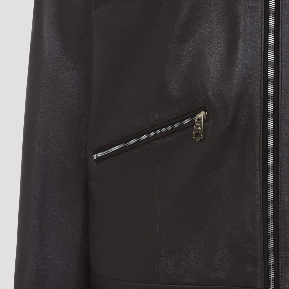 Paul Smith Lamb Leather Jacket With Polished Finish