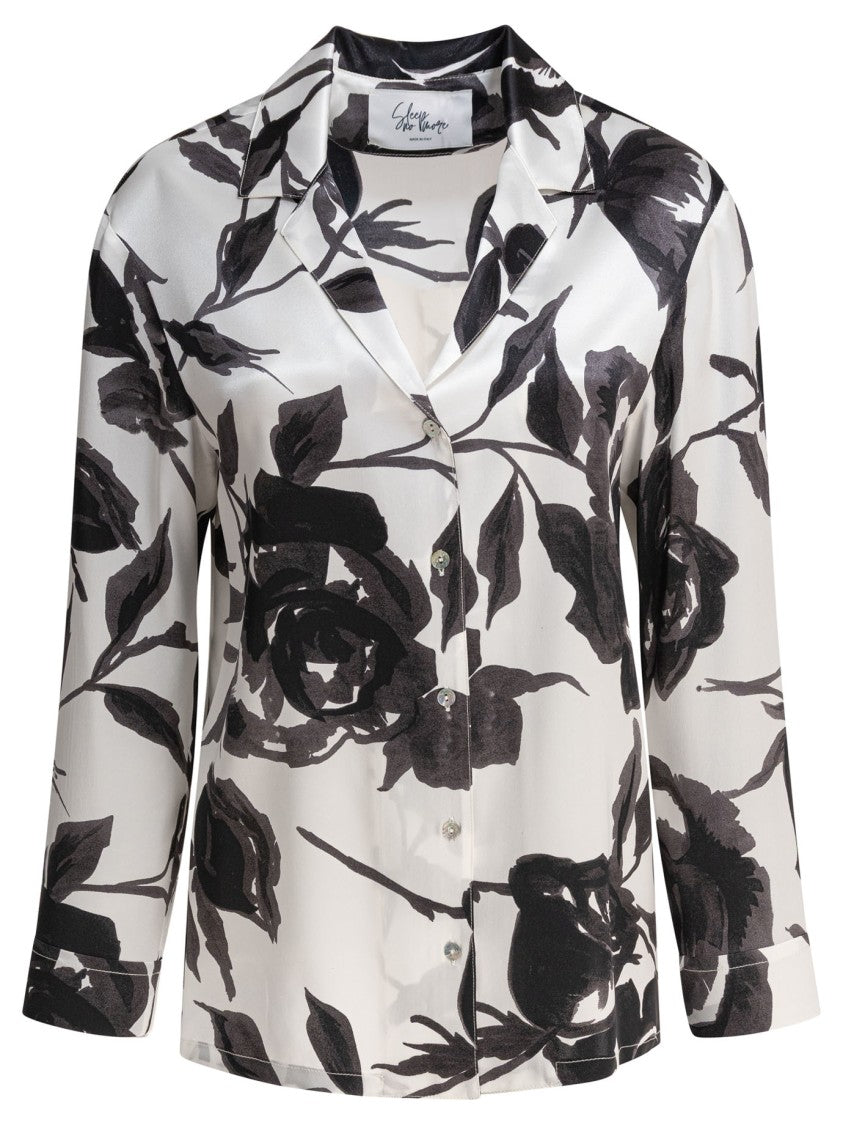 Sleep No More Silk Shirt With Bold Floral Print