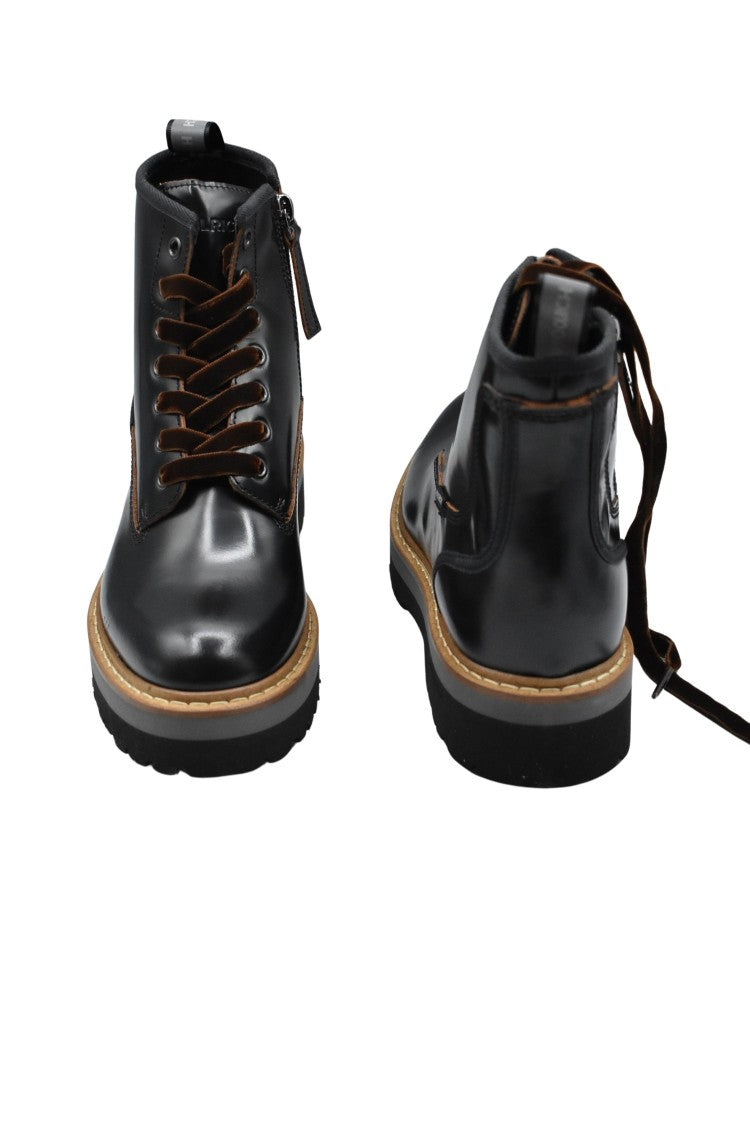 Woolrich Platform Ankle Boots With Smooth Leather