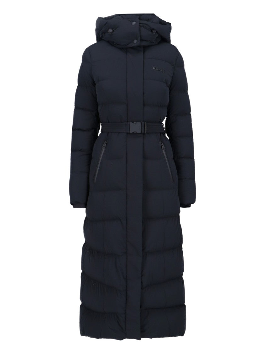 Mackage Maxi Quilted Down Coat With Detachable Hood