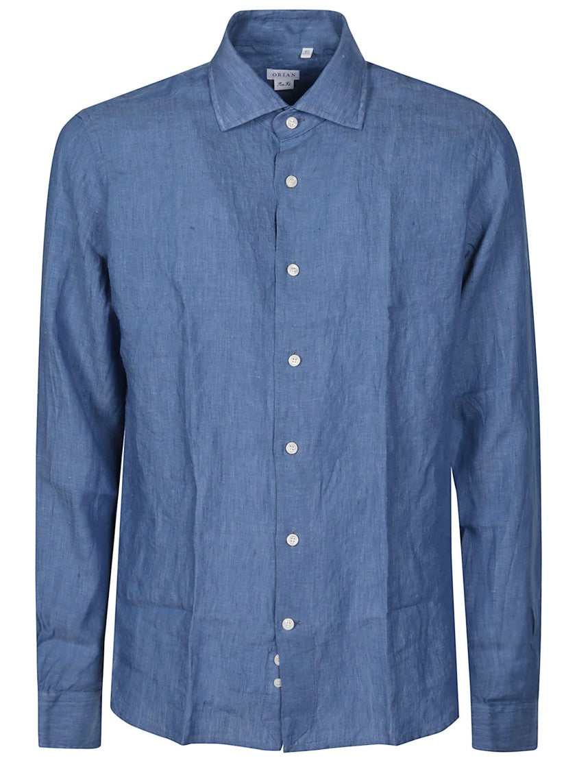 Orian Blue Long Sleeve Slim Shirt