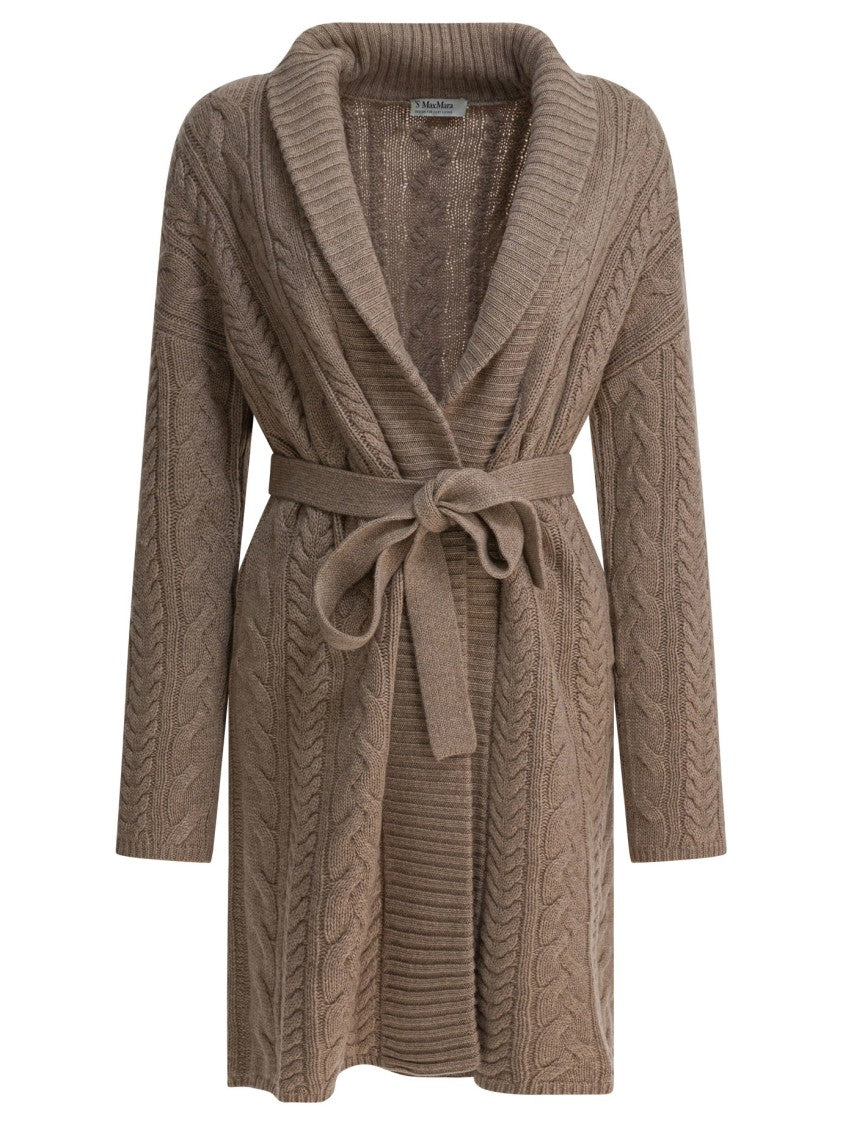 Max Mara Beige Wool And Cashmere Cardigan