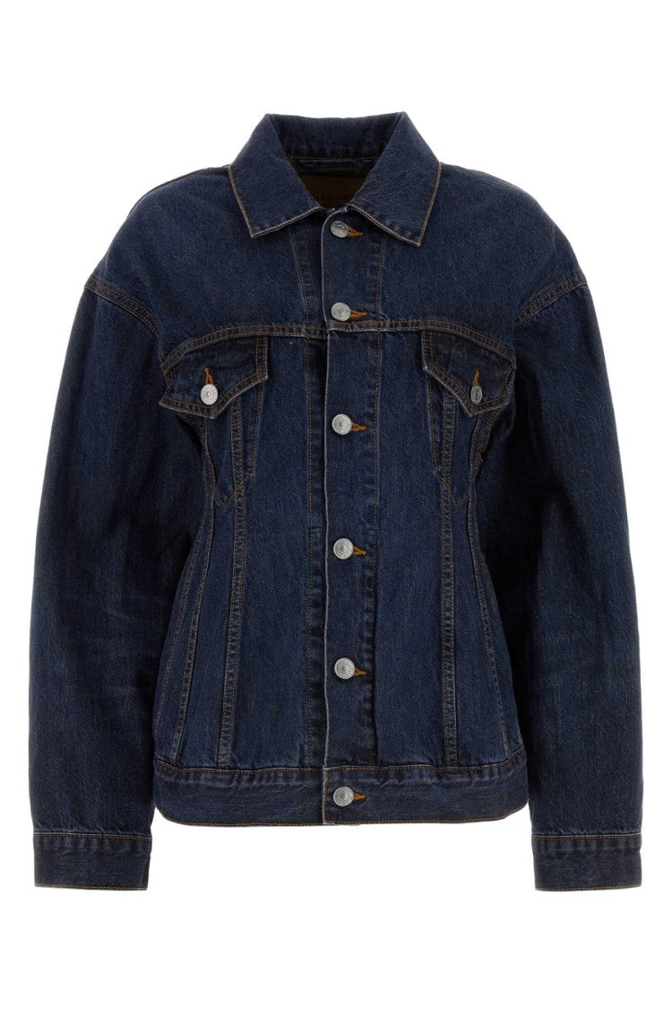 Balenciaga Dark Blue Denim Hourglass Jacket