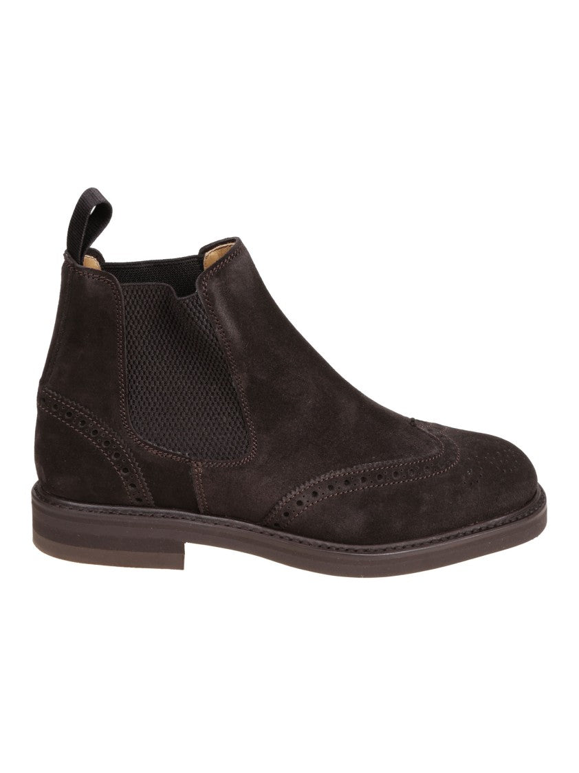 Berwick Refined Dark Peat Suede Ankle Boots