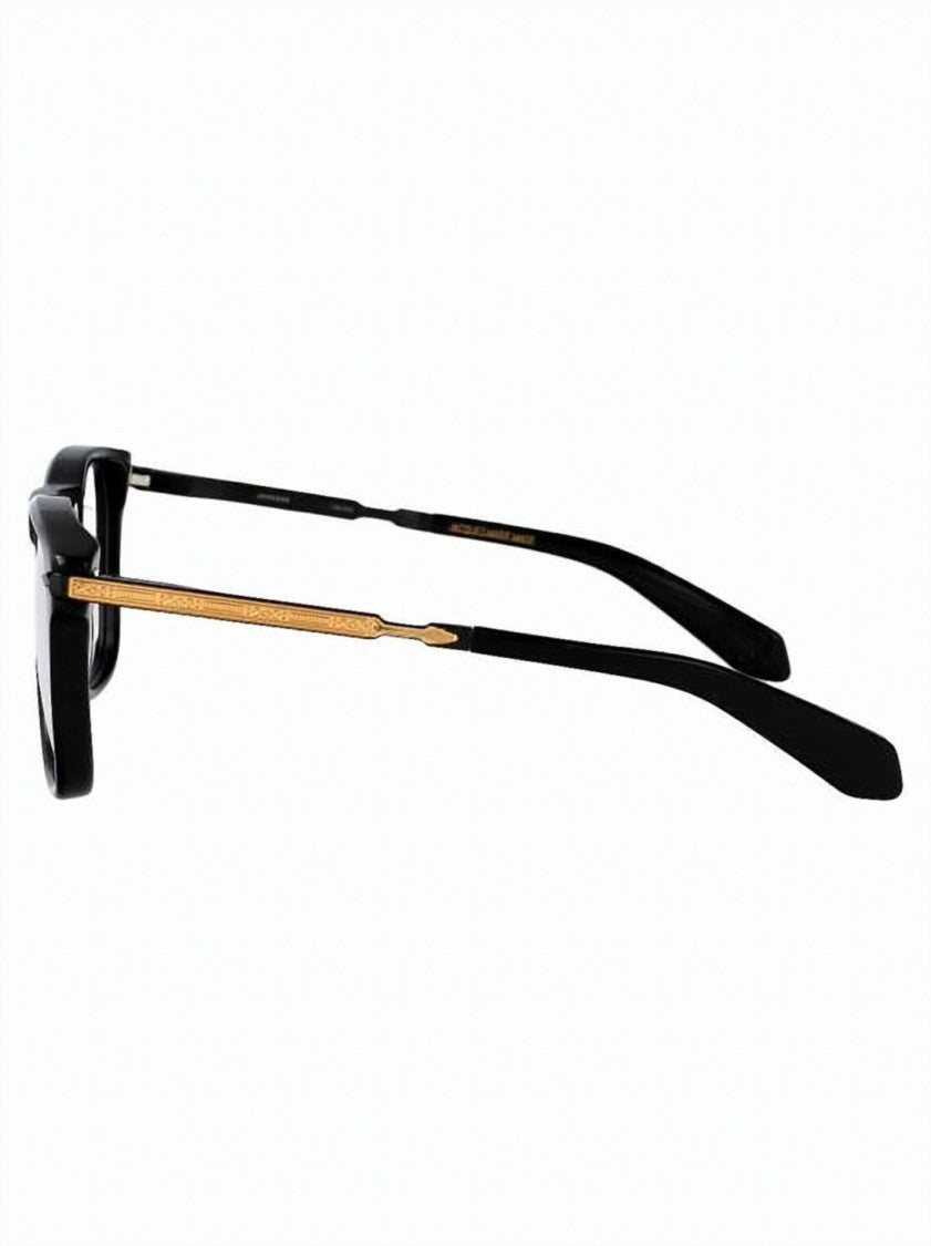 Jacques Marie Mage Rectangular Eyeglasses With Black Acetate
