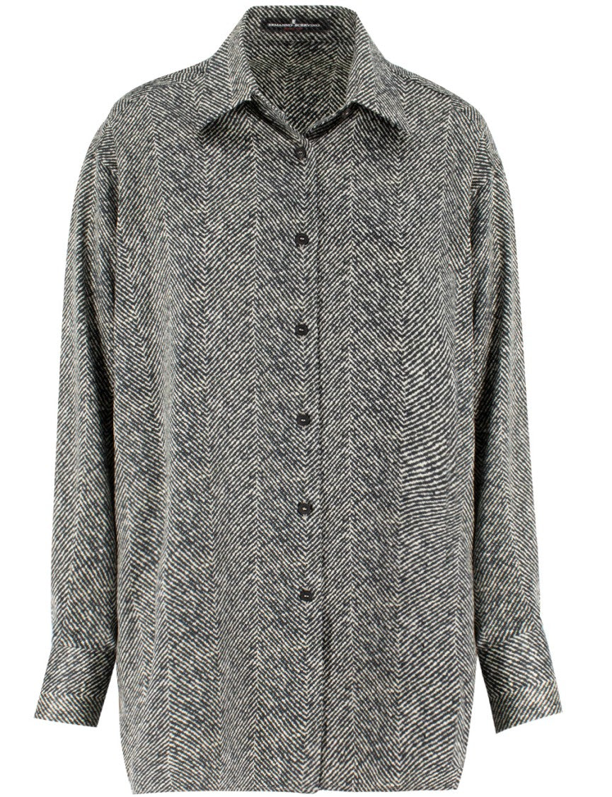 Ermanno Scervino Zigzag Pattern Silk Shirt