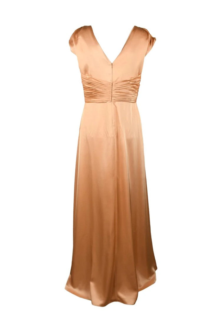 Allure Evening Deep V-Neck Long Dress