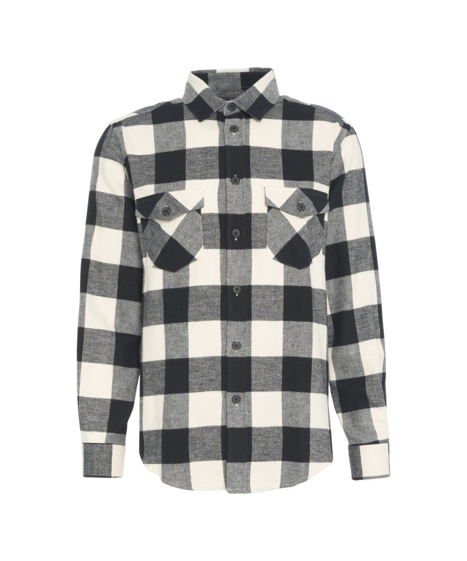 Portuguese Flannel Checkered Flannel Shirt With Button-Down Front