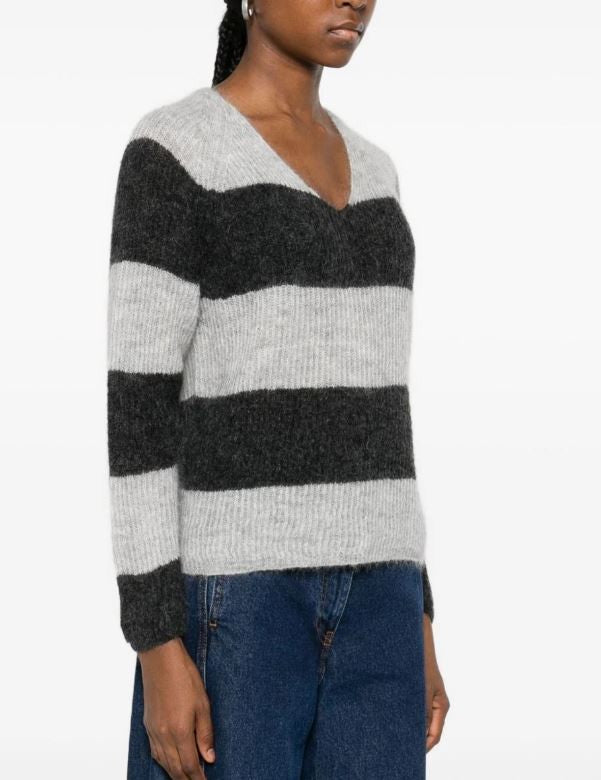 Max Mara Mohair Yarn Sweater With V-Neck