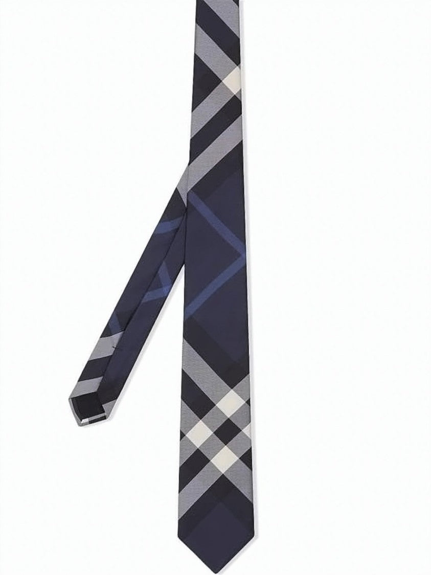 Burberry Silk Necktie With Classic Check Pattern