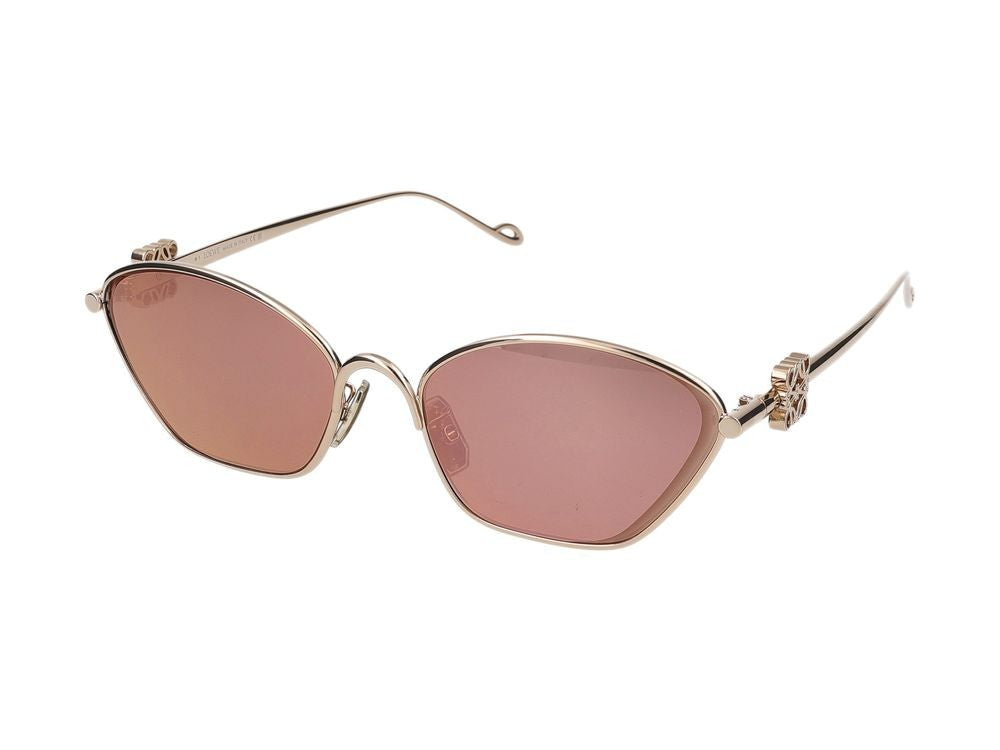 Loewe Lw40115u Angular Metallic Finish Sunglasses