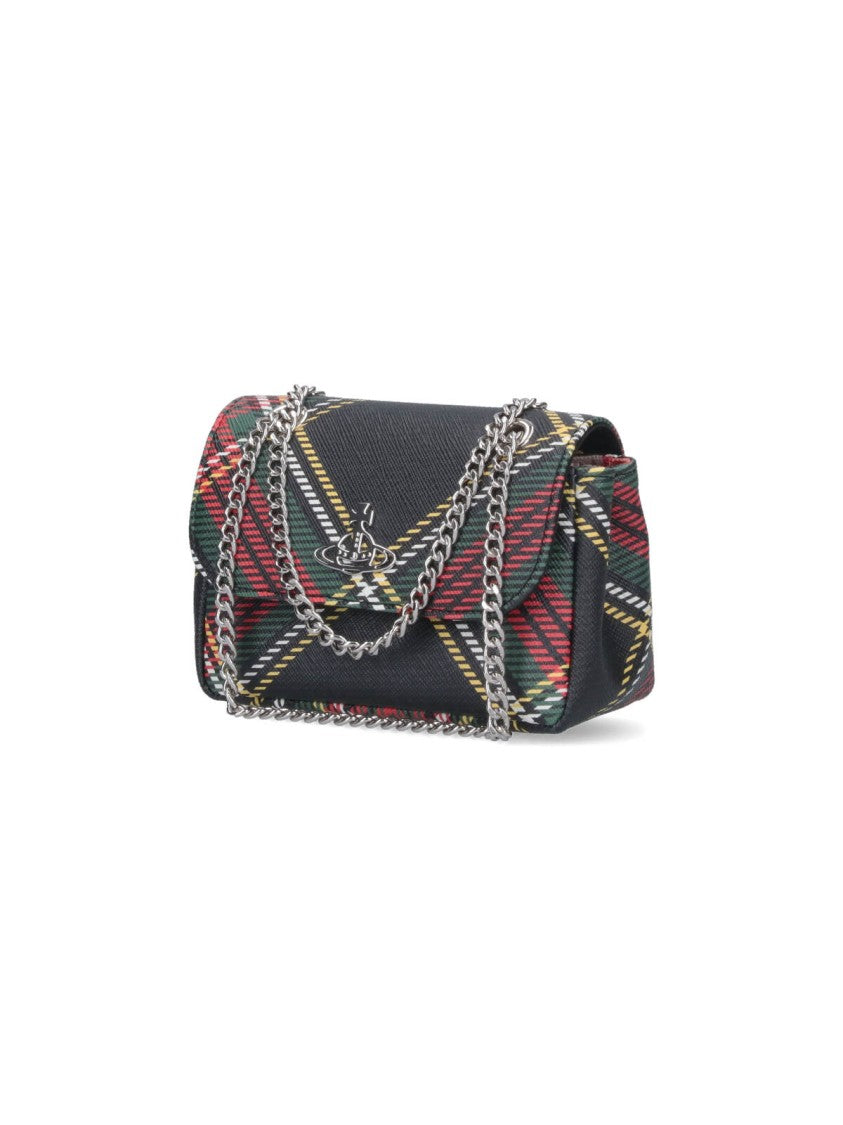 Vivienne Westwood “Small” Tartan Chain-Handle Bag – Multicolor