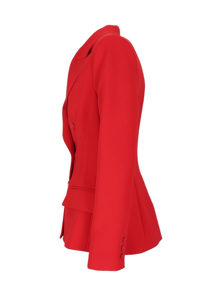 Elisabetta Franchi Tailored Double-Breasted Jacket With Structured Shoulders And Flattering Silhouette