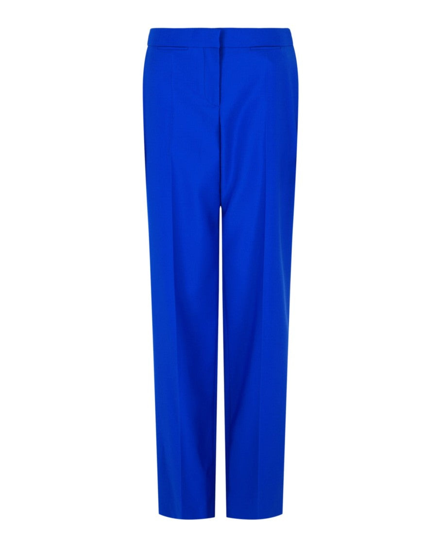 Alexander Mcqueen Mid-Rise Wide-Leg Wool Trousers With Pronounced Creases