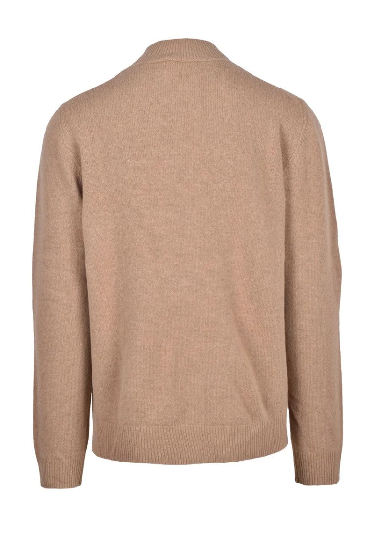 Grifoni Volcano Neck Wool Sweater - Beige