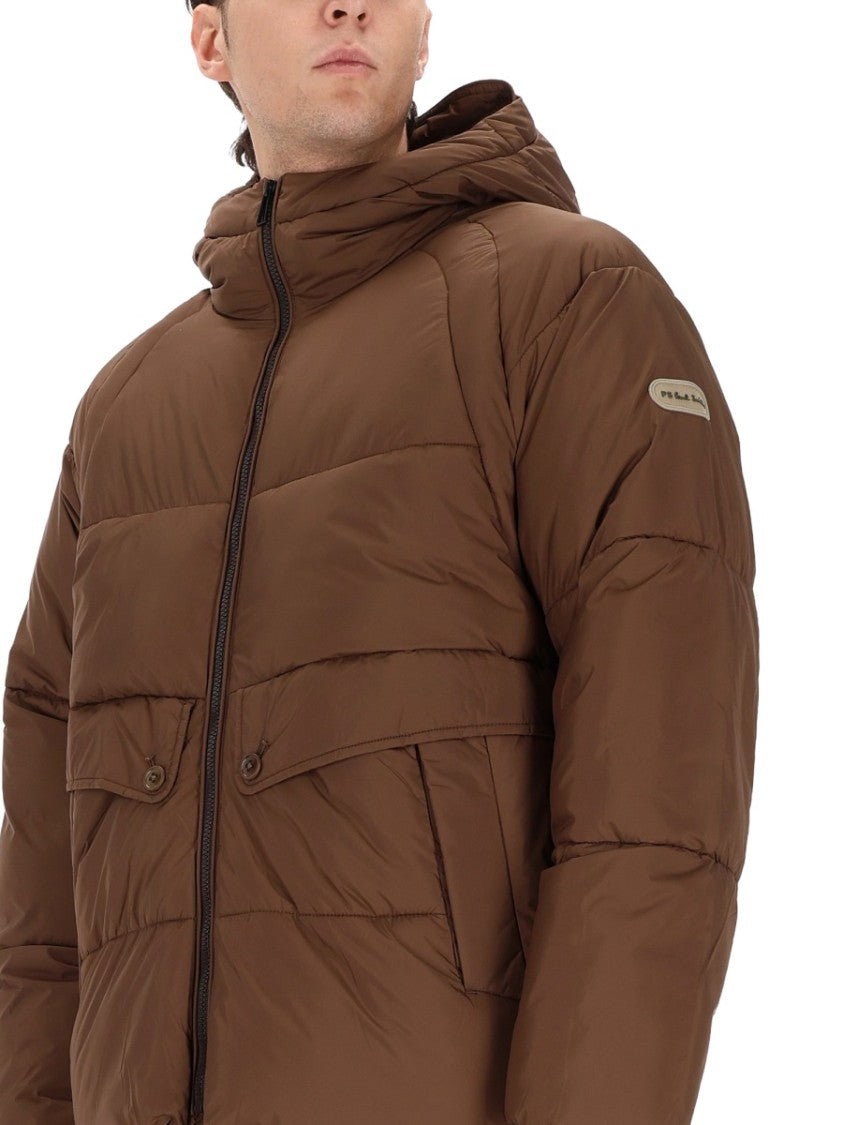Ps Paul Smith Boxy Brown Padded Jacket