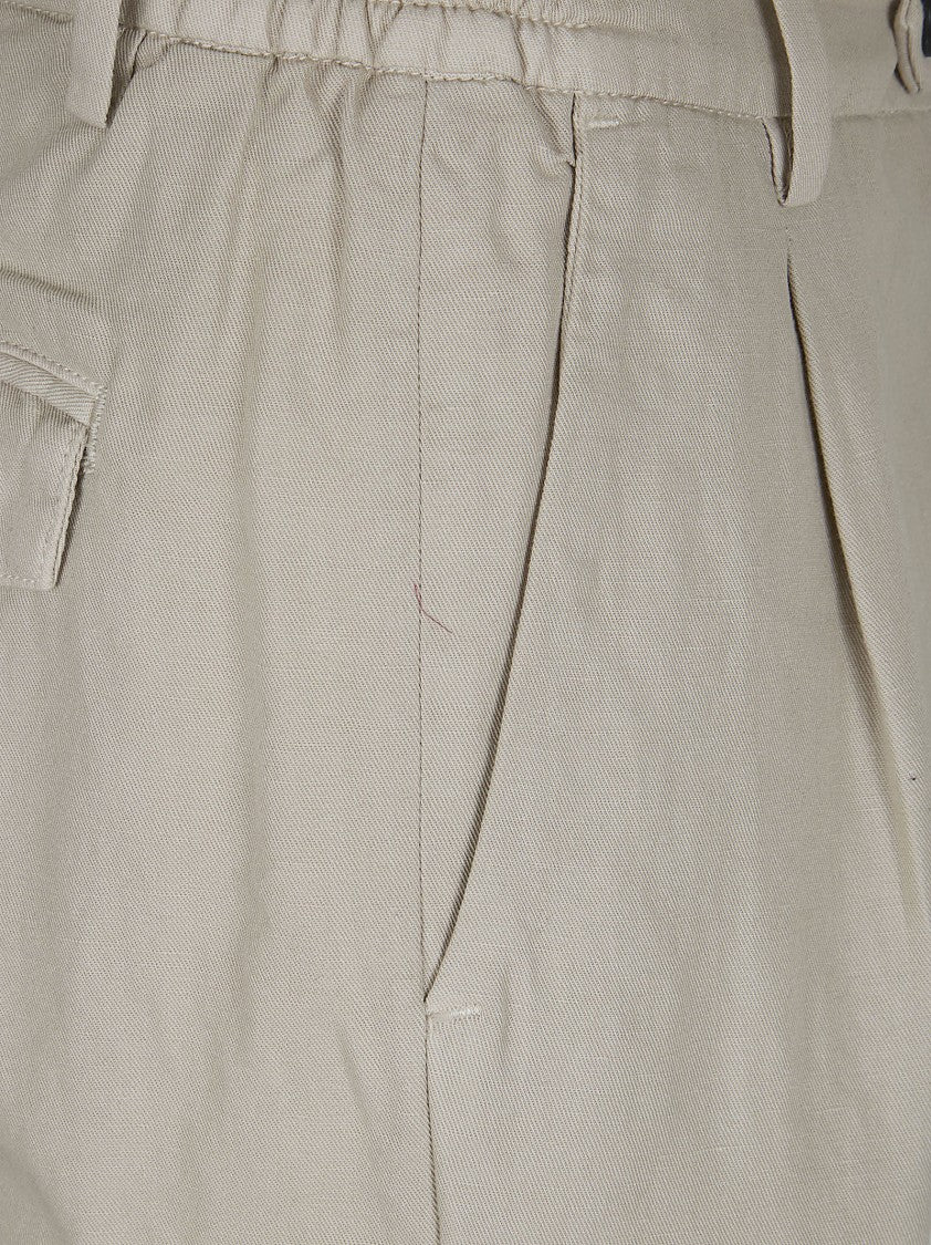 Eleventy Relaxed Fit Chino Trousers With Elasticized Waistband