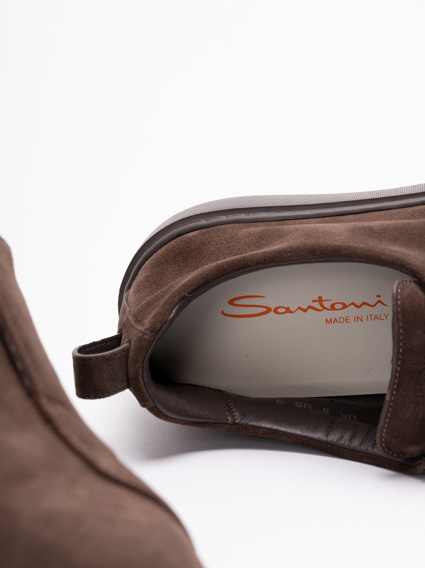 Santoni Slip-On Calf Leather Victory Sneakers