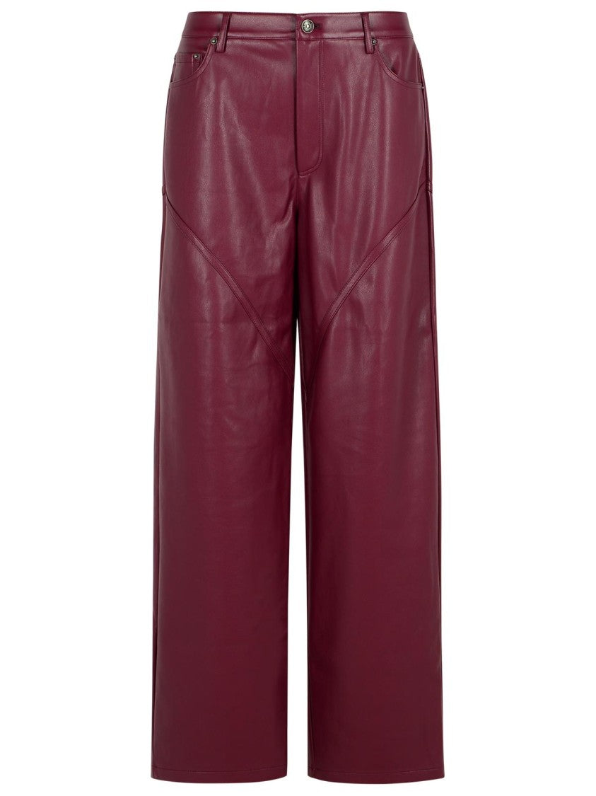 Rotate Burgundy Polyester Pants