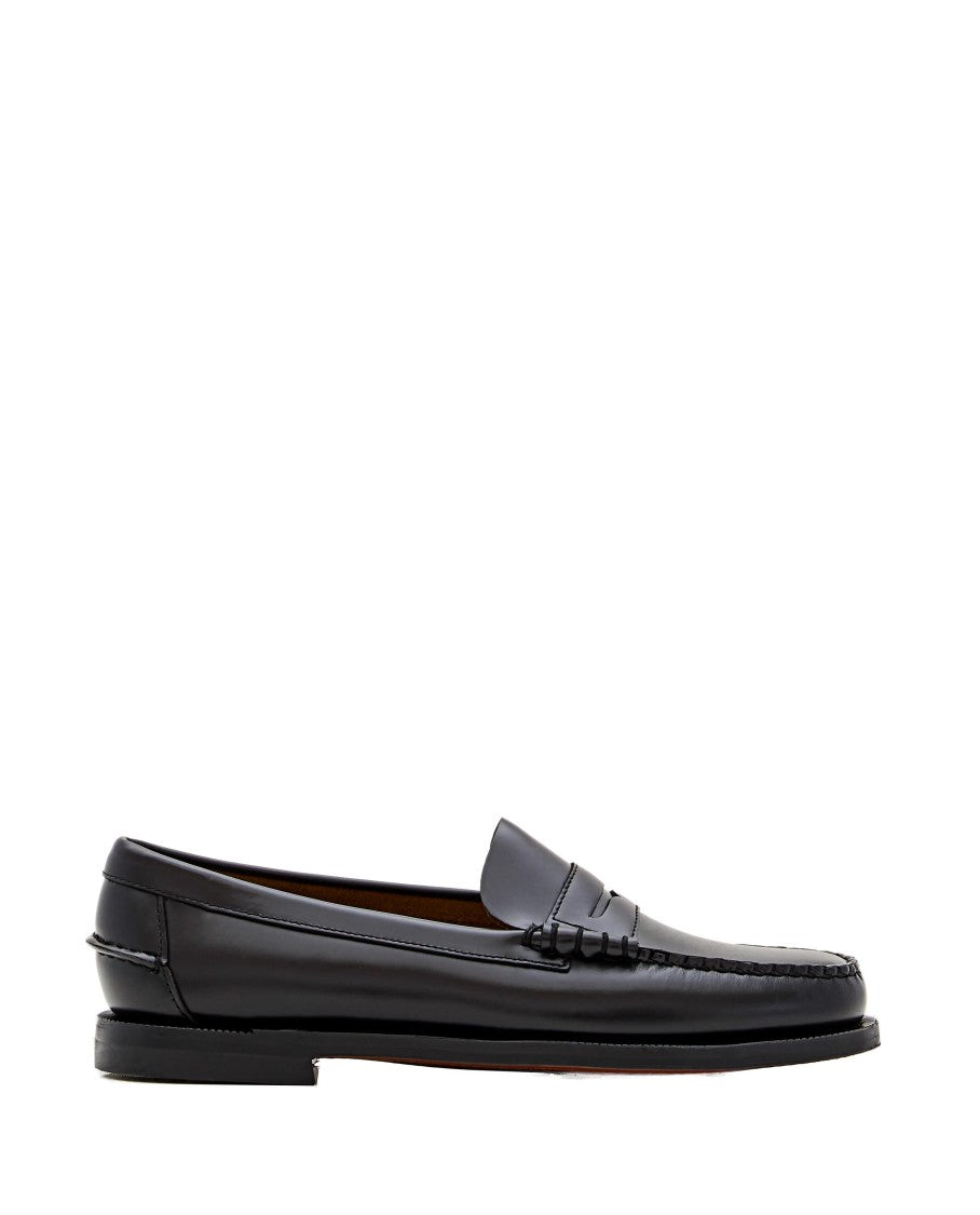 Sebago Classic Slip-On Black Leather Loafers