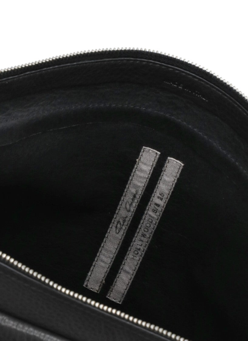 Rick Owens Black Leather Shoulder Bag