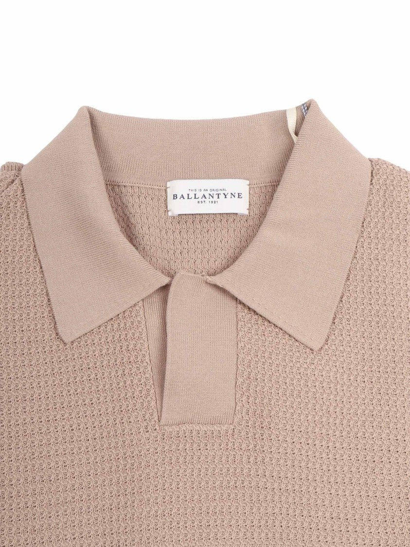Ballantyne Textured Classic Collar Polo Shirt