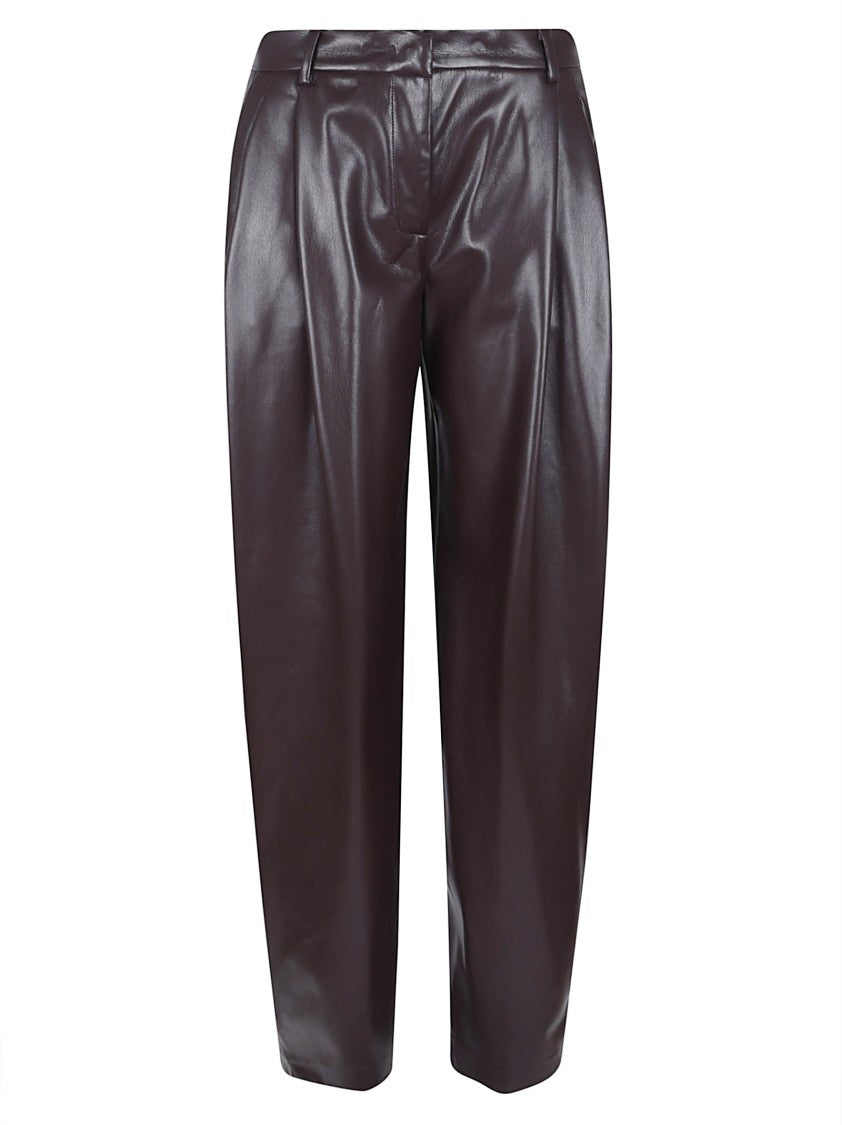 The Andamane Tapered Vegan Leather Trousers