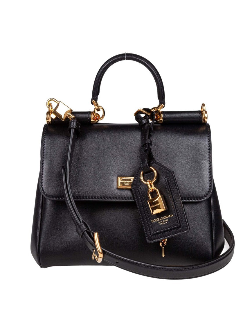 Dolce & Gabbana My Sicily Black Leather Handbag