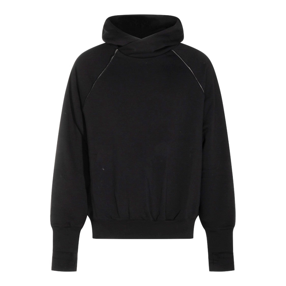 Thom Krom Black Cotton Hooded Sweatshirt