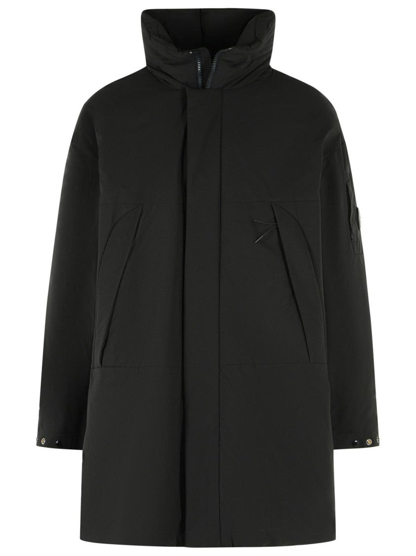 C.P. Company Long Down Jacket In Black 'Pro-Trek'