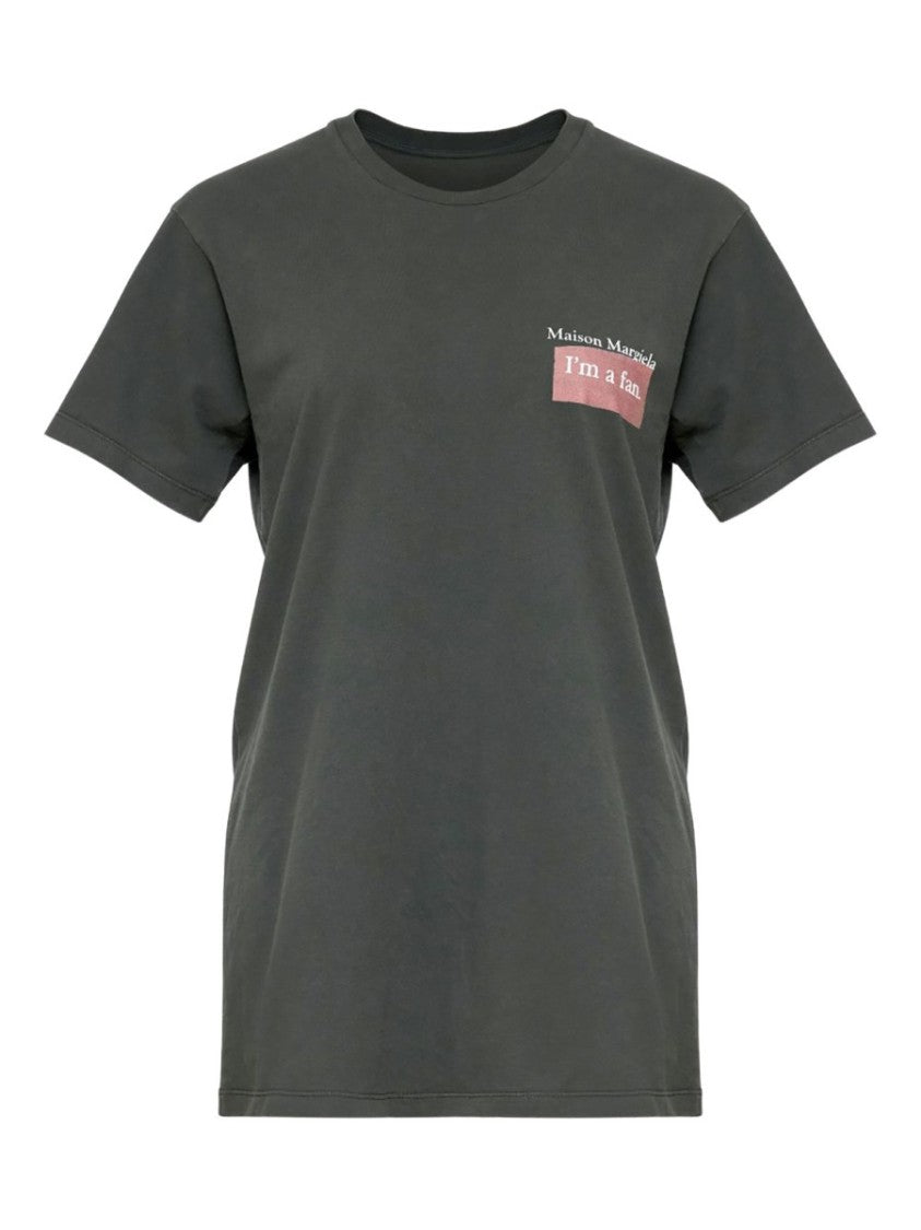 Maison Margiela Black Graphic Printed Cotton T-Shirt