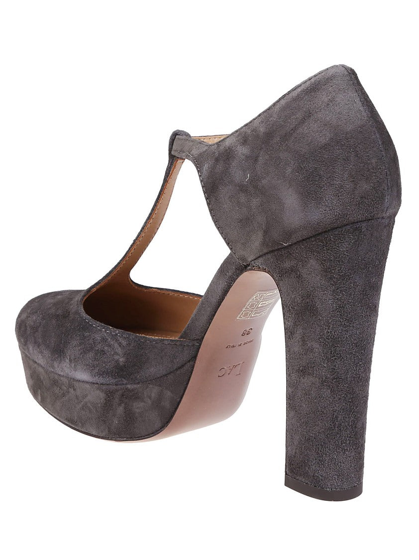 Relac T-Strap High-Heeled Pumps With Platform Sole