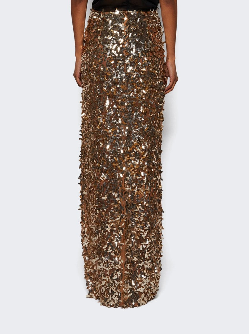 The New Arrivals By Ilkyaz Ozel Sirena Skirt Alchemy - Gold