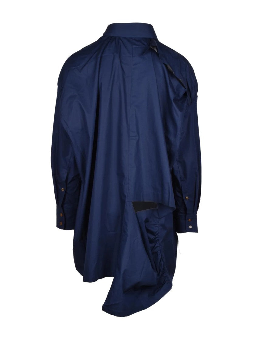 Vivienne Westwood Asymmetric Multicolor Overshirt With Modern Draped Design